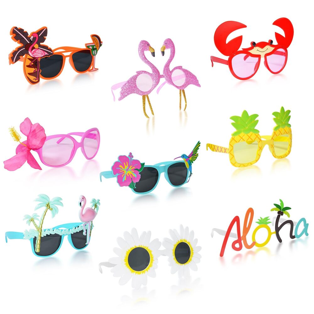 6997 Hawaiian Luau Party Sunglasses 9 Pairs Novelty Party Sunglasses Pool